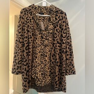 J. Crew Leopard Print Blouse and Cardigan NWT